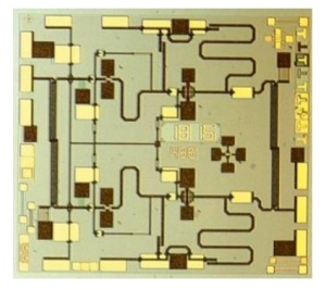 Монолитно-интегральная схема предварительного усилителя мощности 33-36 ГГц (РМ 496)